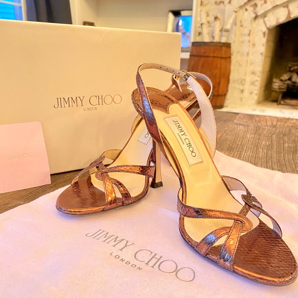 AUTHENTIC Jimmy Choo Heels | Bronze | Size 39.5